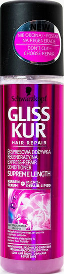 Gliss Kur Supreme Length Conditioner Ενυδάτωσης για Λιπαρά Μαλλιά 200ml