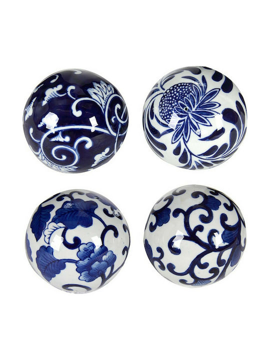 Artekko Set of Decorative Balls made of Ceramic Material 10.16x10.16x10.16cm 4pcs