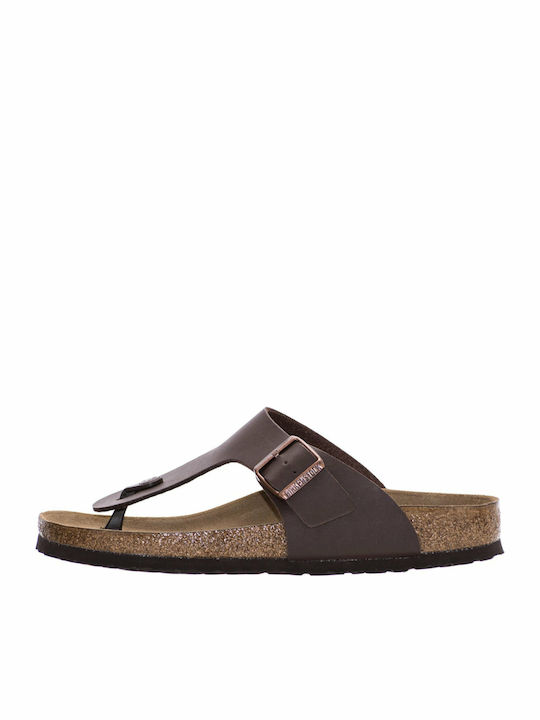 Birkenstock Ramses Birko-Flor Leder Herrensandalen in Braun Farbe