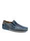 Boxer Men's Leather Moccasins Blue