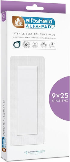 Alfashield Alfa Pad Sterile Pflaster 9 x 25 cm, 5 Stück