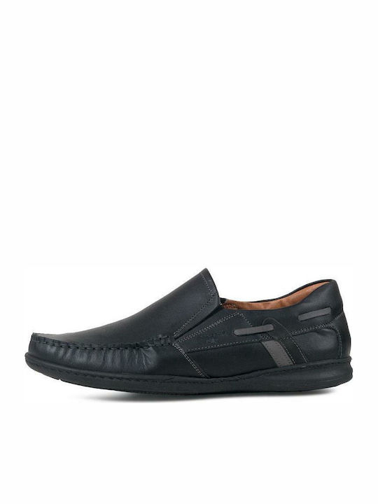 Boxer 21120 Men's Leather Moccasins Black