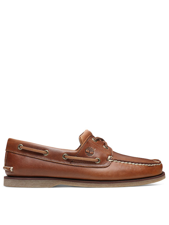 Timberland Classic 2 Eye TB0F74 Δερμάτινα Ανδρικά Boat Shoes σε Ταμπά Χρώμα