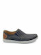 Boxer Men's Leather Moccasins Blue