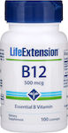 Life Extension Vitamin B12 für die Gesundheit des Nervensystems 500mcg 100 Lutschtabletten