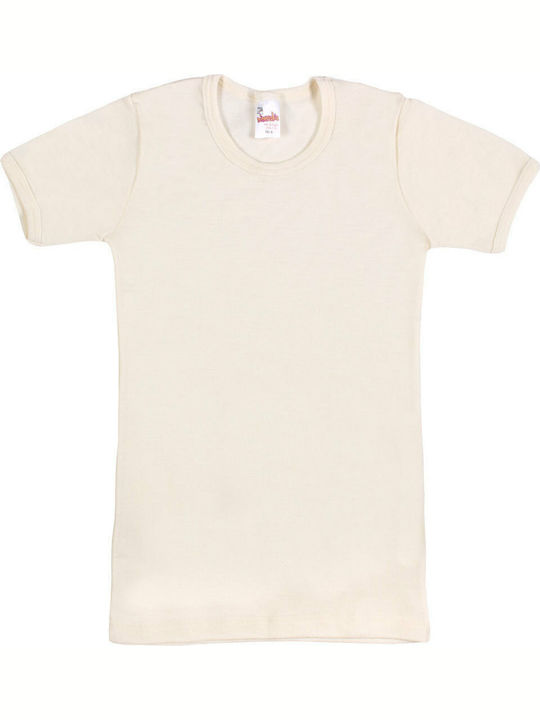 Minerva Kids' Undershirt Short-sleeved Beige