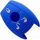 Silicone Car Key Cover Case with 3 Buttons for Mercedes Benz Blue