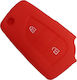 Silicone Car Key Cover Case with 2 Buttons for Toyota Red