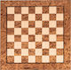 Manopoulos Walnut Burl & Oak Inlaid Handmade Chess Wood 40x40cm WB40J