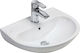 Creavit Apollo Wall Mounted Wall-mounted Sink Porcelain 50x40x18.4cm White