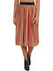 High-waisted Midi Skirt Multicolored