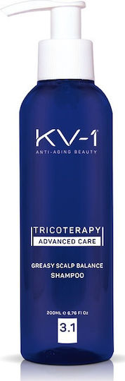 KV-1 Tricoterapy Advanced Care Greasy Scalp Balance Shampoo 3.1 Σαμπουάν κατά της Πιτυρίδας για Λιπαρά Μαλλιά 200ml