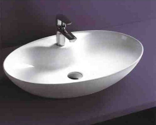 Ceramita F006 Countertop Sink Porcelain 65x43x14cm White