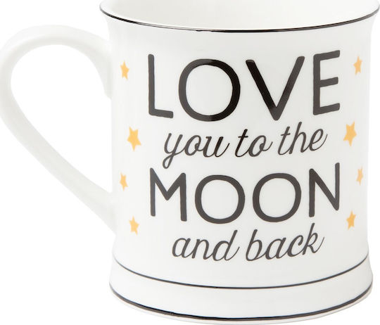 Sass & Belle Love You To The Moon And Back Becher Keramik Weiß 350ml Sass & Belle Love You To The Moon And Back Becher Keramik Weiß 350ml