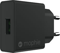 Mophie Charger Without Cable with USB-A Port 18W Quick Charge 2.0 Black (409903239)