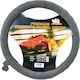 Carman Car Steering Wheel Cover with Diameter 36-38cm Leather Gray Perforated