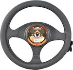 Carman Car Steering Wheel Cover with Diameter 37-38cm Leather Black