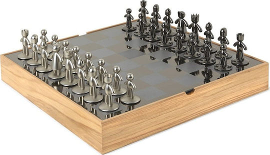 Umbra Buddy Set Chess Wood with Pawns 36x36cm