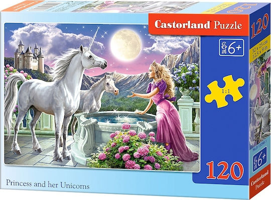 Παιδικό Puzzle Princess & Her Unicorn 120pcs Castorland