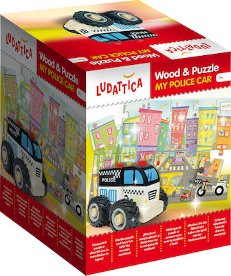 Holz Kinderpuzzle My Police Car für 3++ Jahre 24pcs Ludattica