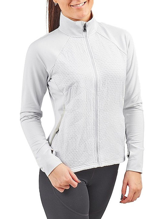 Under Armour ColdGear Reactor Insulated Γυναικείο Μπουφάν Running Αδιάβροχο Γκρι