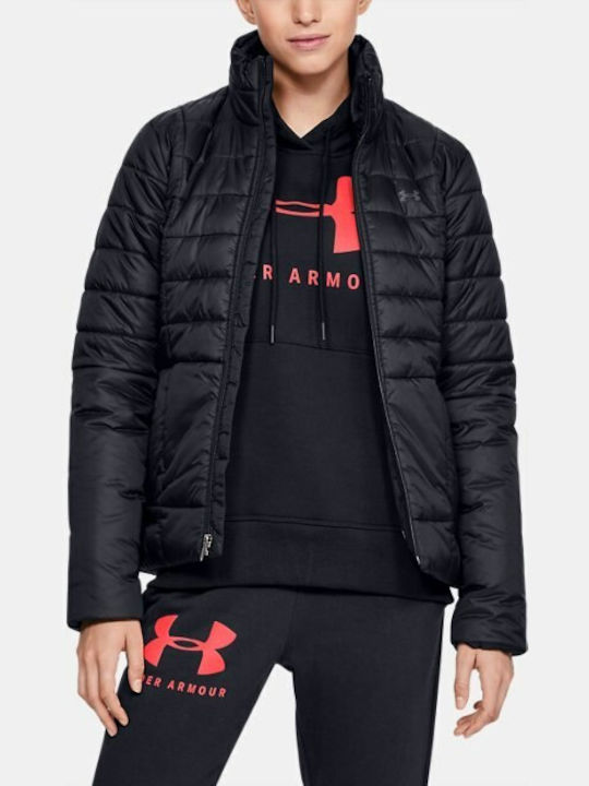 Under Armour Insulated Κοντό Γυναικείο Puffer Μπουφάν για Χειμώνα Μαύρο