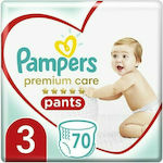 Pampers Premium Care Pants Πάνες Βρακάκι No. 3 για 6-11kg 70τμχ