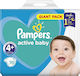 Pampers Scutece cu bandă adezivă Active Baby Active Baby Nr. 4+ pentru 10-15 kgkg 70buc