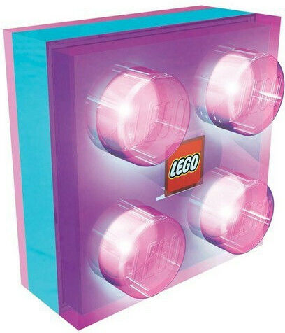 LEGO LED Детско Декоративно Осветление Friends Brick Лилав 8x8см