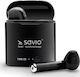 Savio TWS-02 Earbud Bluetooth Handsfree Căști cu Carcasă de Încărcare Negrα