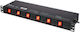the t.racks Power MS6 DMX Switch für Lichtkonsole mit Flugkoffer Rack-Montage