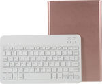 Klappdeckel Synthetisches Leder mit Tastatur Englisch US Rose Gold (Galaxy Tab A 10.1 2019) 104100172C