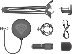 Genesis USB Microphone Radium 400 Shock Mounted/Clip On for Voice