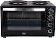 Muhler Electric Countertop Oven 48lt with 2 Burners Black