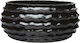 Art et Lumiere Ceramic Decorative Platter Ruffles Black 45x22.5x21cm