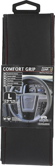Car+ Car Steering Wheel Cover Comfort Grip with Diameter 38-40cm made of Leatherette Black