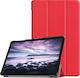 Tri-Fold Flip Cover Synthetic Leather / Silicone Red (Galaxy Tab A 10.5 2018)