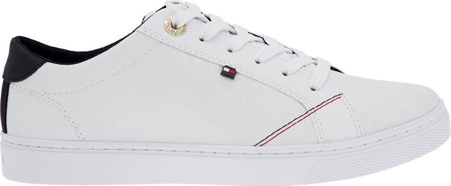 tommy jacquard leather sneaker