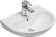 Creavit Apollo Wall Mounted Wall-mounted Sink Porcelain 55x45x19.3cm White