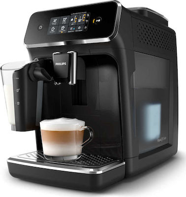 Philips EP2231/40 Αυτόματη Μηχανή Espresso 1500W Πίεσης 15bar για cappuccino με Μύλο Άλεσης Μαύρη