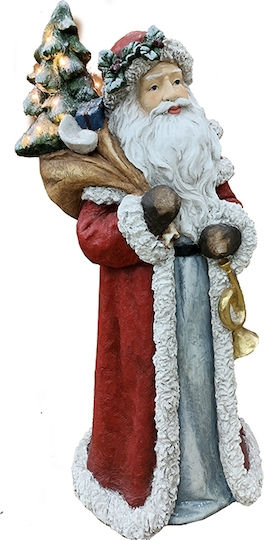 Leuchtender Dekorativer Weihnachtsmann Rot aus Kunststoff 83x43x33cm