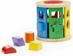 Melissa & Doug Shape Sorting Toy Match & Roll Shape Sorter made of Wood for 24++ Months