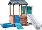 Step2 Παιδικό Σπιτάκι Κήπου Woodland Adventure Playhouse με Τσουλήθρα Πολύχρωμο 193.04x172.72x177.8εκ.