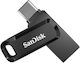 Sandisk Ultra Dual Drive Go 128GB USB 3.1 Stick mit Verbindung USB-C & USB-A Schwarz