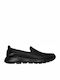 Gowalk 5 Polished Γυναικεία Slip-On Δερμάτινα Μαύρα