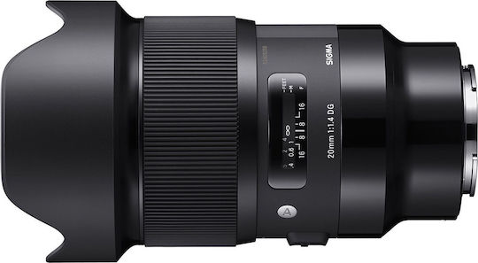 Sigma Пълен кадър Фотообектив 20mm f/1.4 DG HSM Art Широк ъгъл за Лайка Л Монтаж Черен