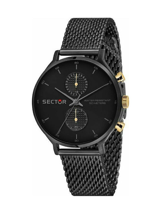 Sector Watch Battery with Black Metal Bracelet R3253522001