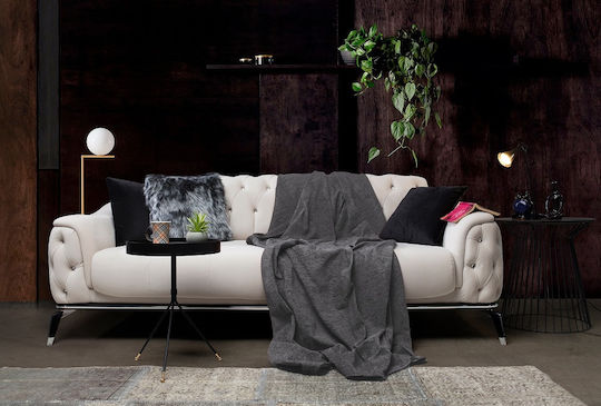 Mc Decor 278 Zweisitzer-Sofa Überwurf Chenille 180x250cm Grau