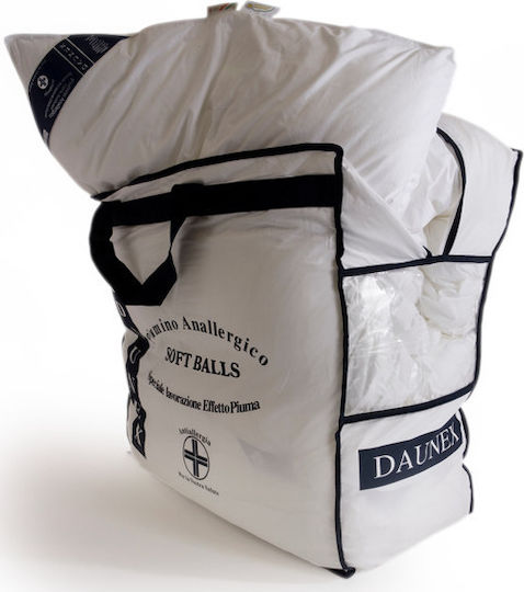 Daunex Μονό 155x220εκ. Anallergico Softballs Λευκό