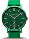 Bering Time True Aurora Men's Watch 47mm Battery with Green Rubber Strap